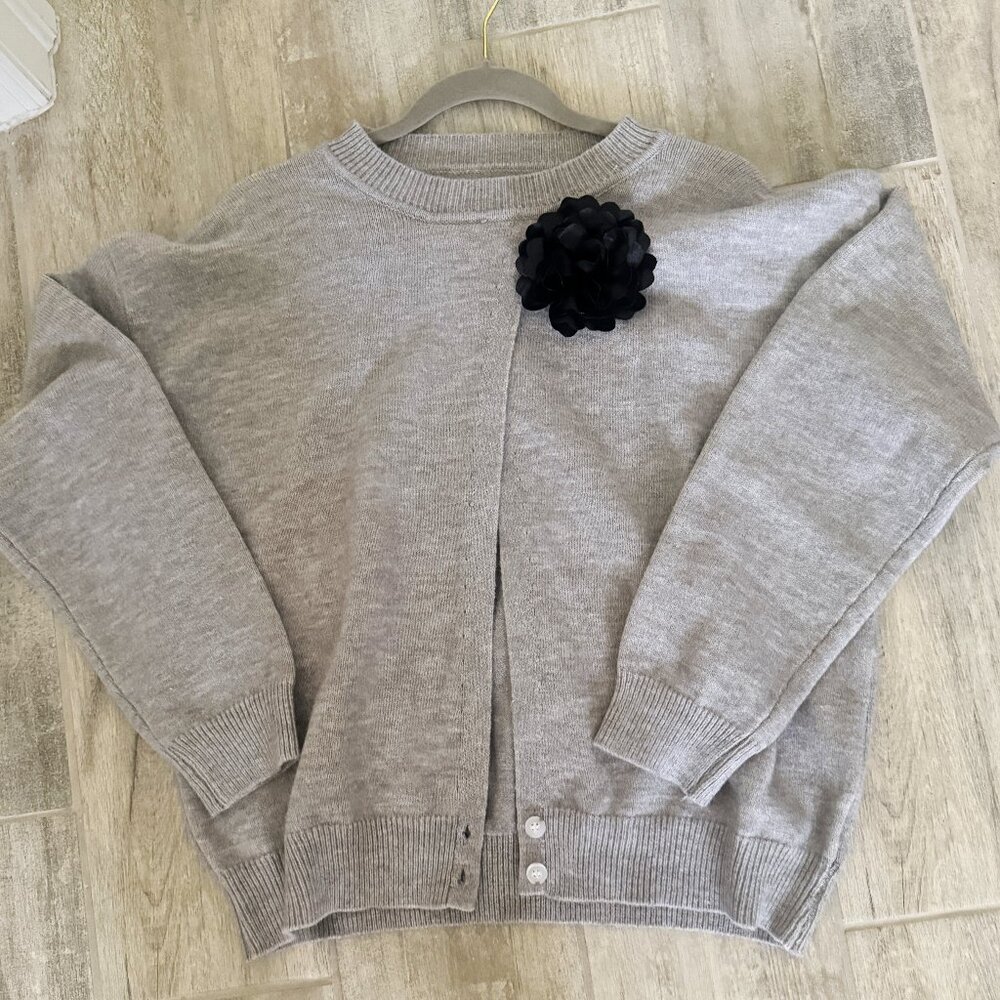 Gray Dress Sweater-L -XL